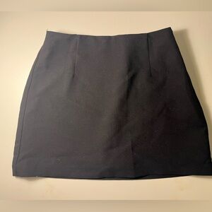Black Abercrombie & Fitch Scarlett Linen-Blend Mini skort